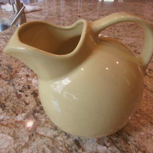 Vintage Chefsware Ball Pitcher/Jug. Pale yellow gold